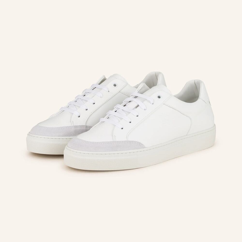 Reiss Finton Bonded Leather Low Top Trainers